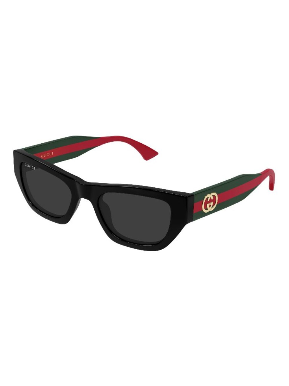 New Gucci Women's Sunglasses Black Grey Lens Acetate Frame GG2116S 001 52